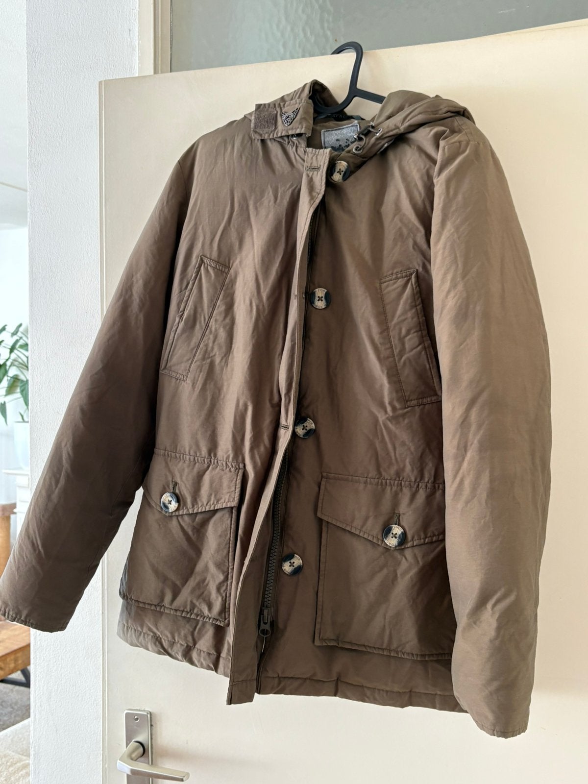 Airforce parka winterjas met capuchon – Olijfgroen / khaki, Kleding | Dames, Ophalen of Verzenden, Gedragen, Groen
