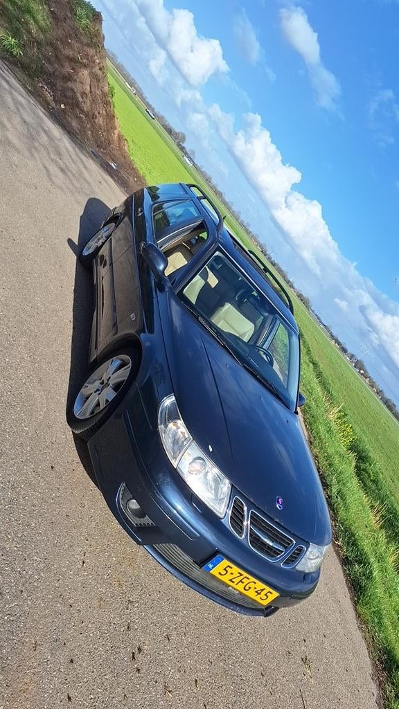Saab 9-5 2.3 Turbo Aero Estate 2004 Blauw, Auto's, Voorwielaandrijving, 1800 kg, 4 cilinders, 2290 cc