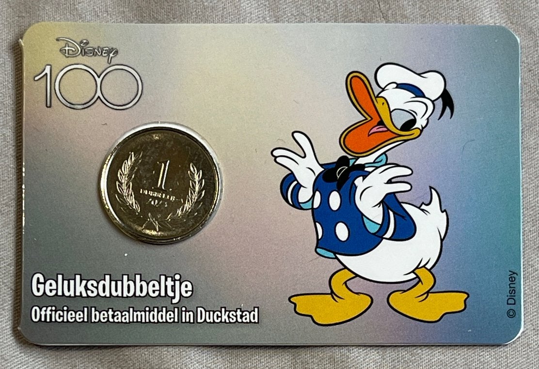 Coincard Disney 100 Geluksdubbeltje Donald Duck, Ophalen of Verzenden, Donald Duck, Nieuw, Overige typen