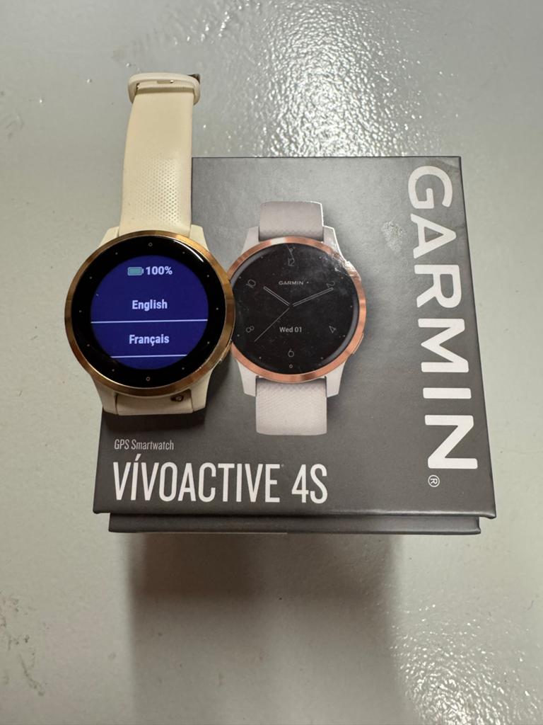 Garmin Vivoactive 4S - GPS Smartwatch wit rose goud, Gebruikt, Wit, Ophalen of Verzenden, Waterdicht