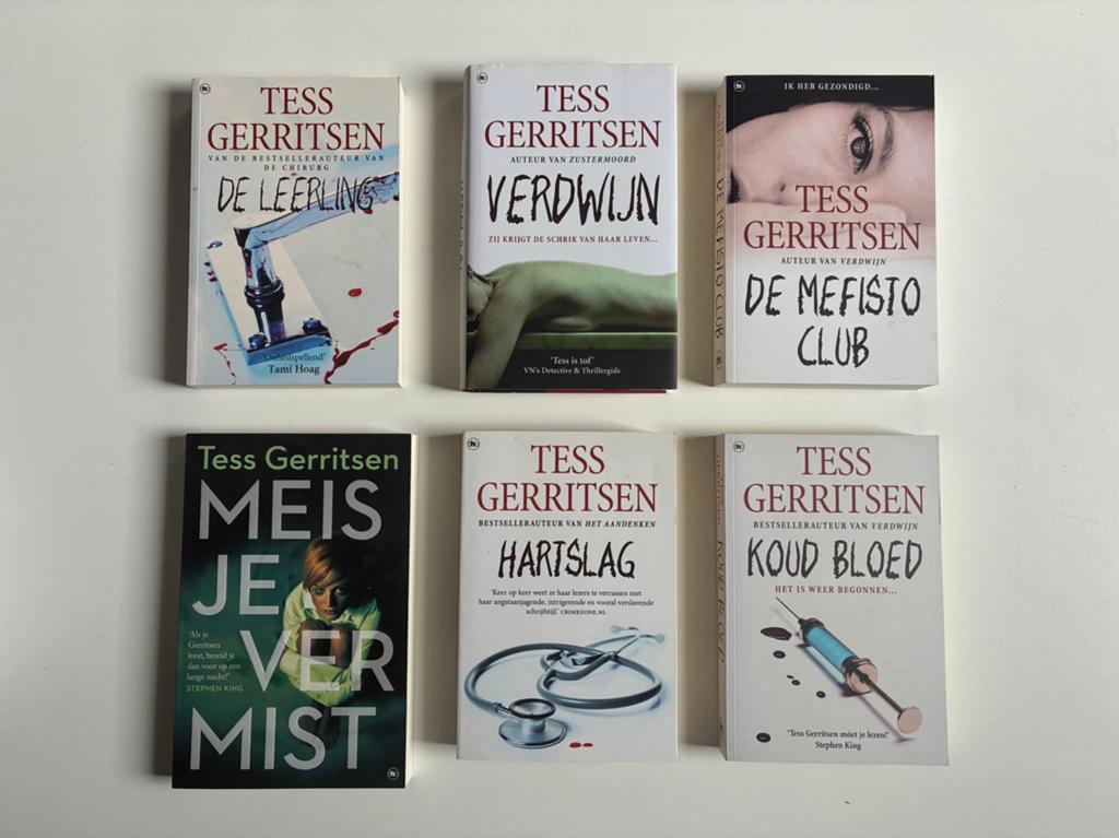 Tess Gerritsen, 6 boeken (Thrillers), Ophalen of Verzenden, Gelezen, Nederland
