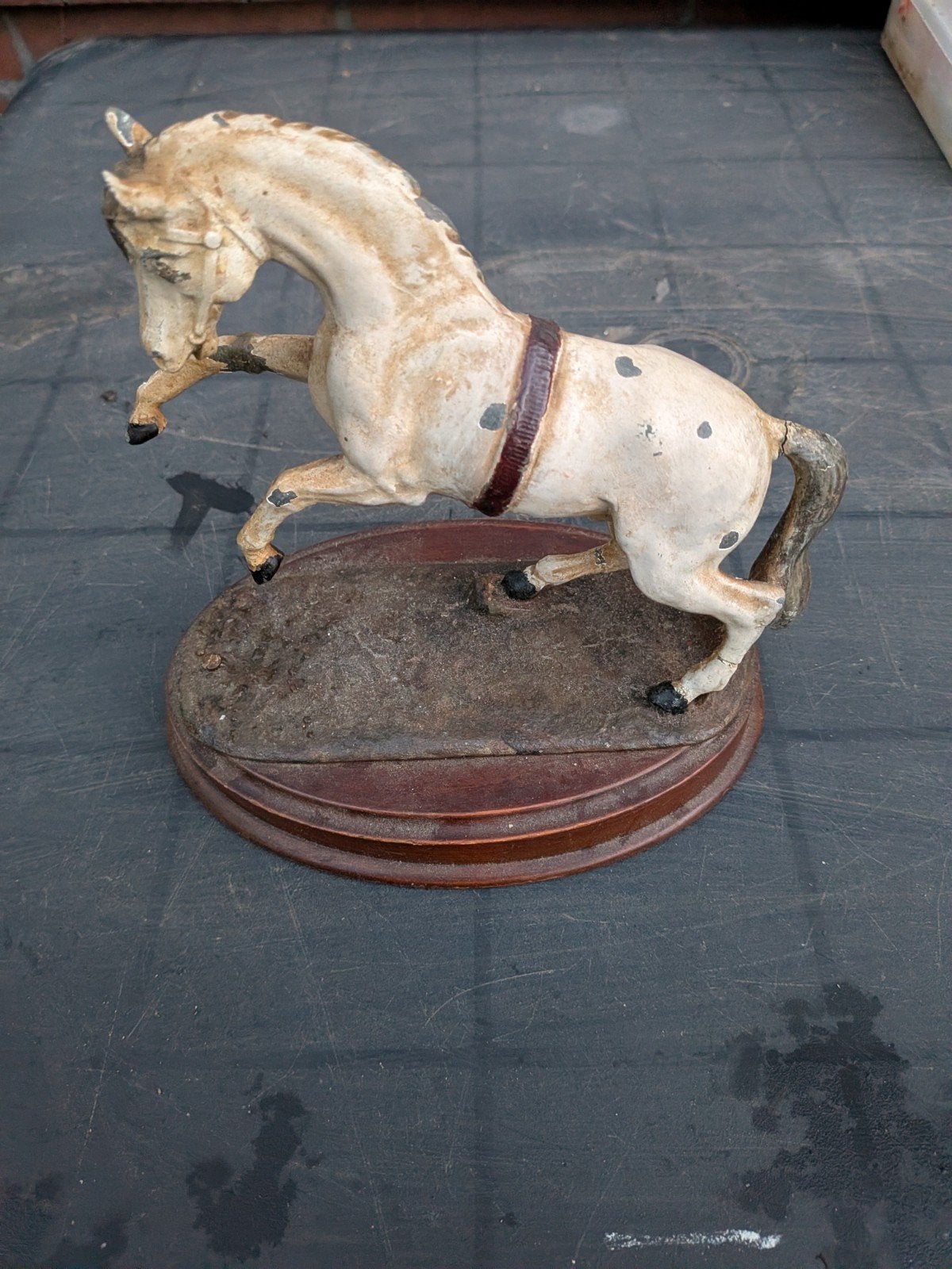 Vintage gietijzeren paard boekensteun/deurstopper, Ophalen of Verzenden