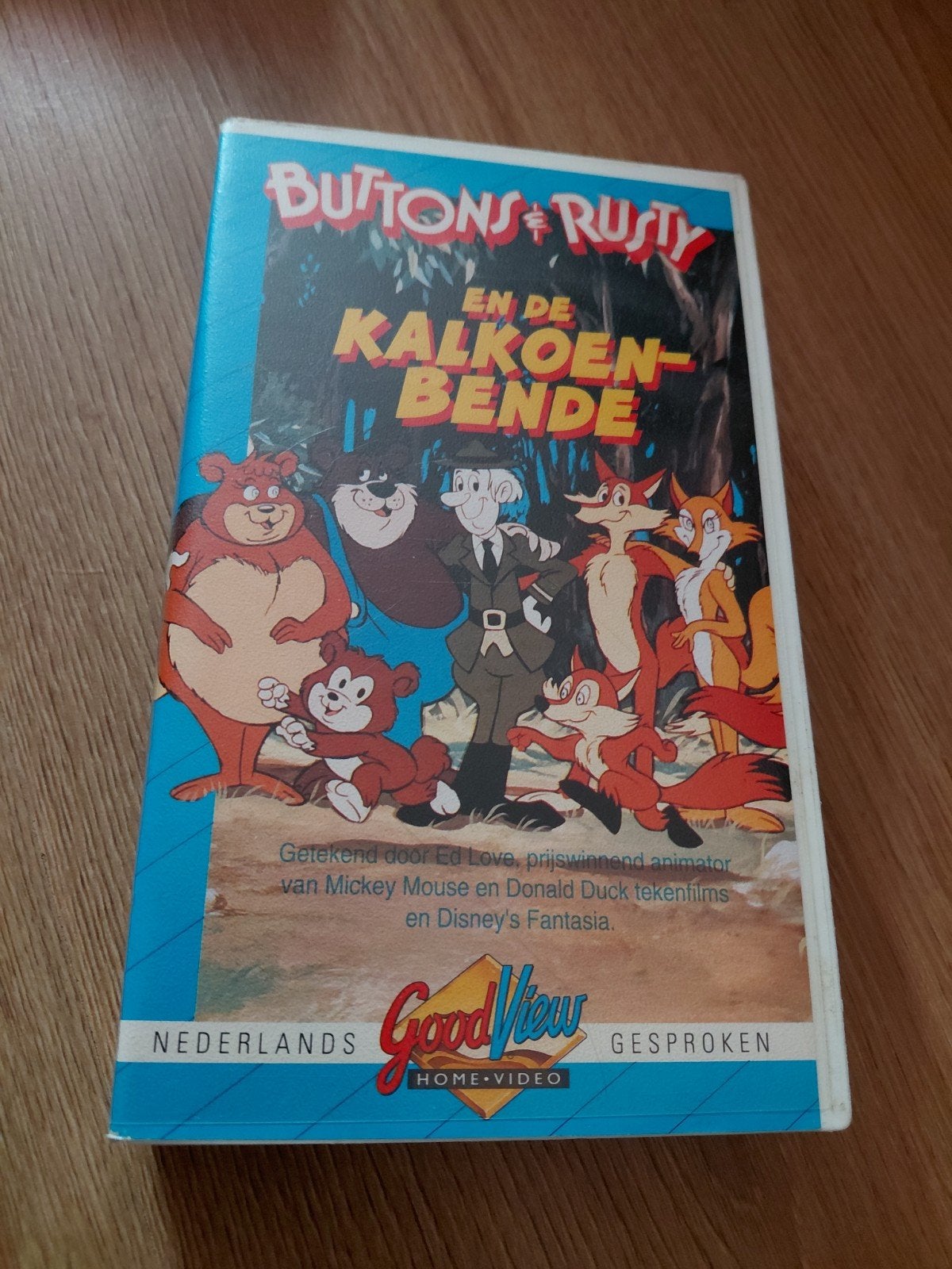 Buttons & Rusty en de Kalkoen Bende videoband., Cd's en Dvd's, Gebruikt, Tekenfilm, Alle leeftijden, Ophalen of Verzenden