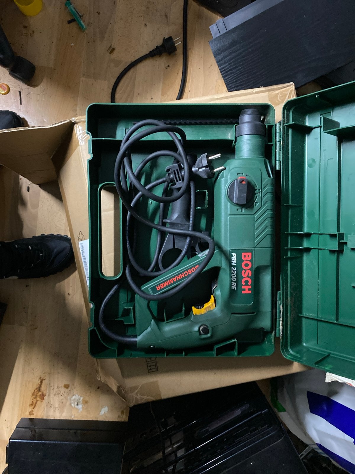 Bosch Boorhamer PBH 2200 RE - Krachtige en Betrouwbaar, Boor- en/of Breekhamer, Ophalen of Verzenden, Klopboormechanisme, Gebruikt