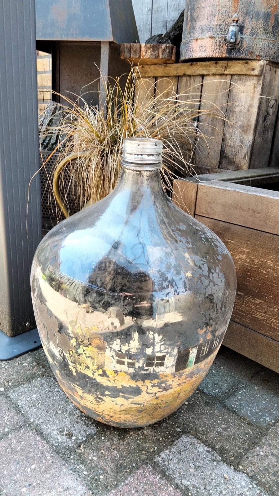 Brocante hele grote gistfles, Antiek en Kunst, Ophalen