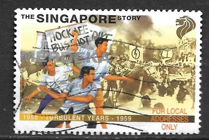 Singapore 1998 Geschiedenis van Singapore, Verzenden, Gestempeld, Zuidoost-Azië