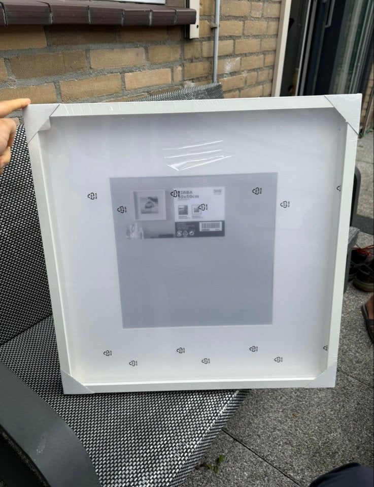 IKEA RIBBA Fotolijst 50x50cm Wit - Nieuw in verpakking, Nieuw, Ophalen of Verzenden, Fotolijst, Wit