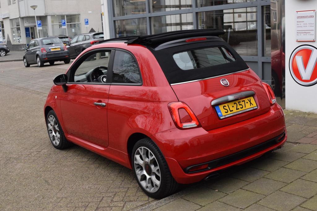 Fiat 500C 80pk Turbo Sport|Xenon|Beats|Nav|Carplay, Auto's, Fiat, Stof, Gebruikt, Cabriolet, Origineel Nederlands