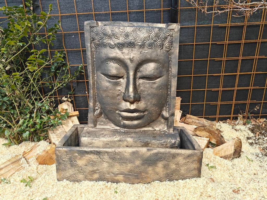 Mooie grote oosterse Buddha fontein water ornament beton, Ophalen of Verzenden, Beton, Fontein