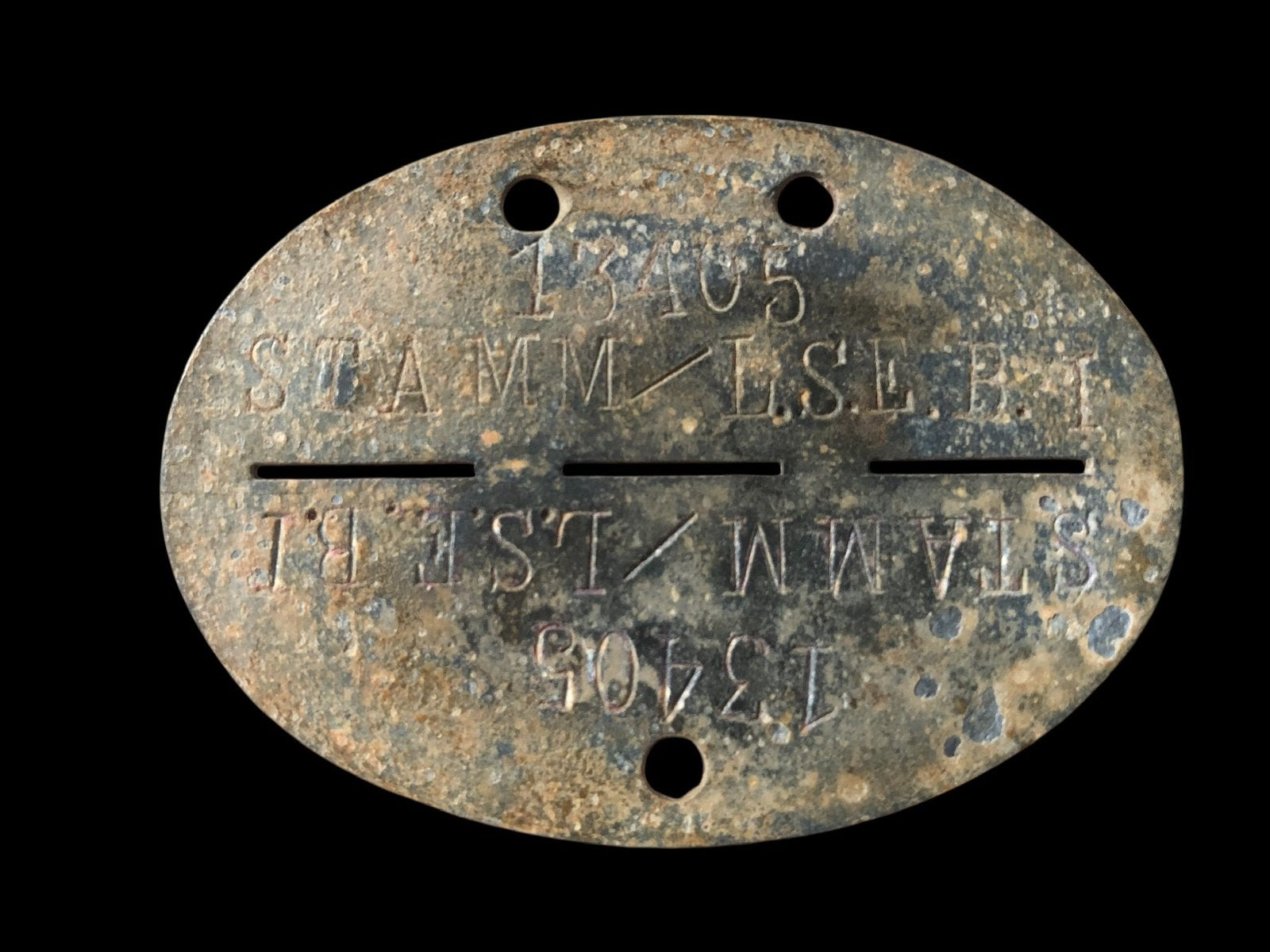 Wh erkennungsmarke leichte schutz erzats btl 1., Verzamelen, Ophalen of Verzenden, Duitsland, Embleem of Badge