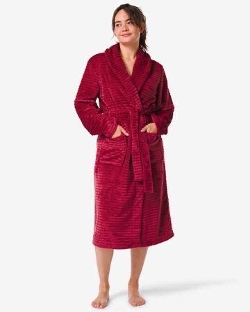 Hema Badjas Rood L/XL - Zo goed als nieuw, Ophalen of Verzenden, Zo goed als nieuw, Maat 42/44 (L)
