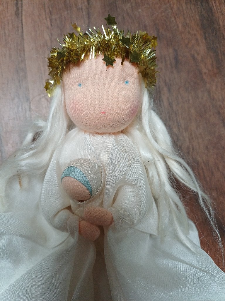 Prachtige Engel met Kindje Jezus - Zuiver Zijde Vrijeschool, Ophalen of Verzenden, Nieuw
