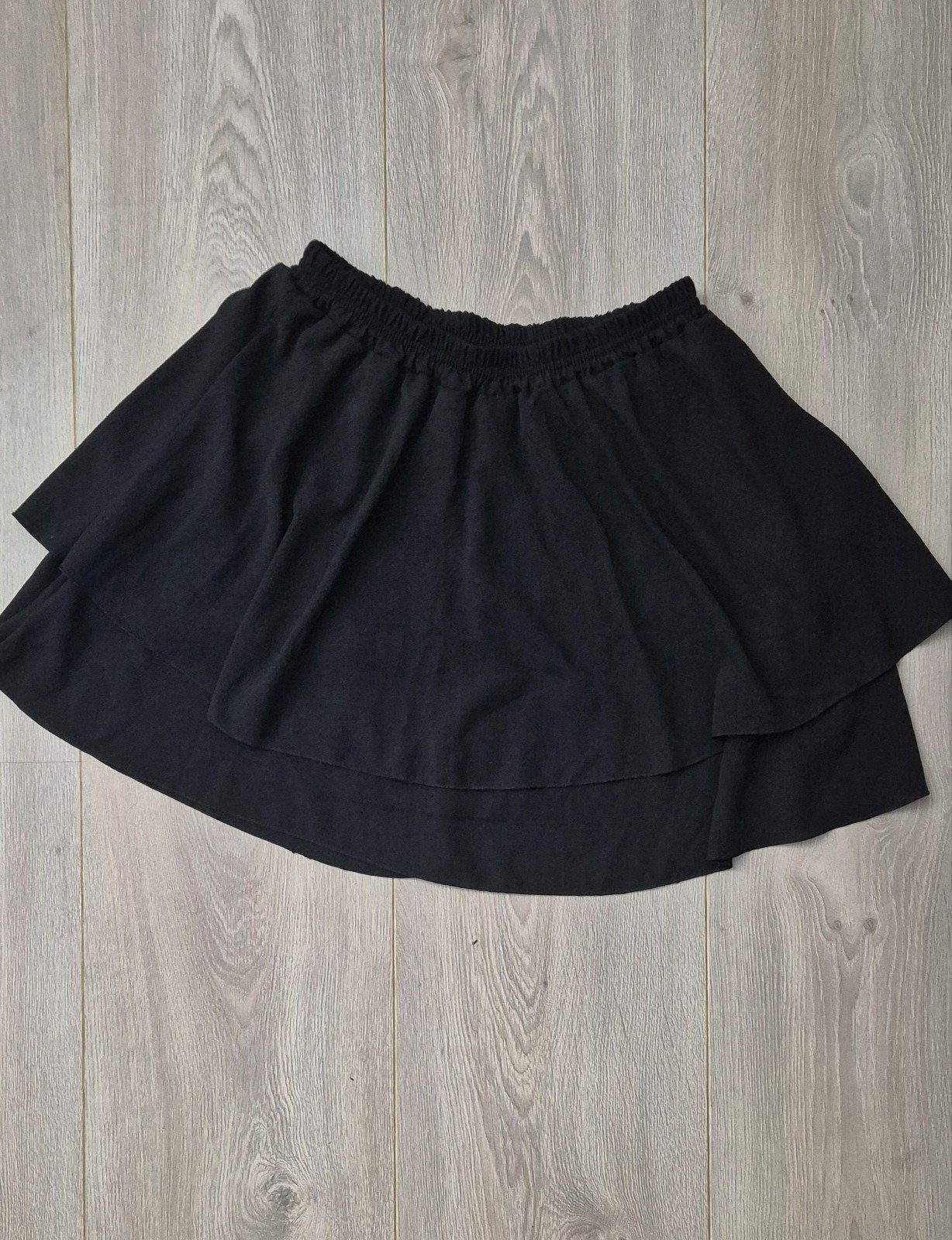 Typical Jill zwart gelaagd rokje met stretchband - MT XL, Zwart, Maat 46/48 (XL) of groter, Ophalen of Verzenden, Typical Jill