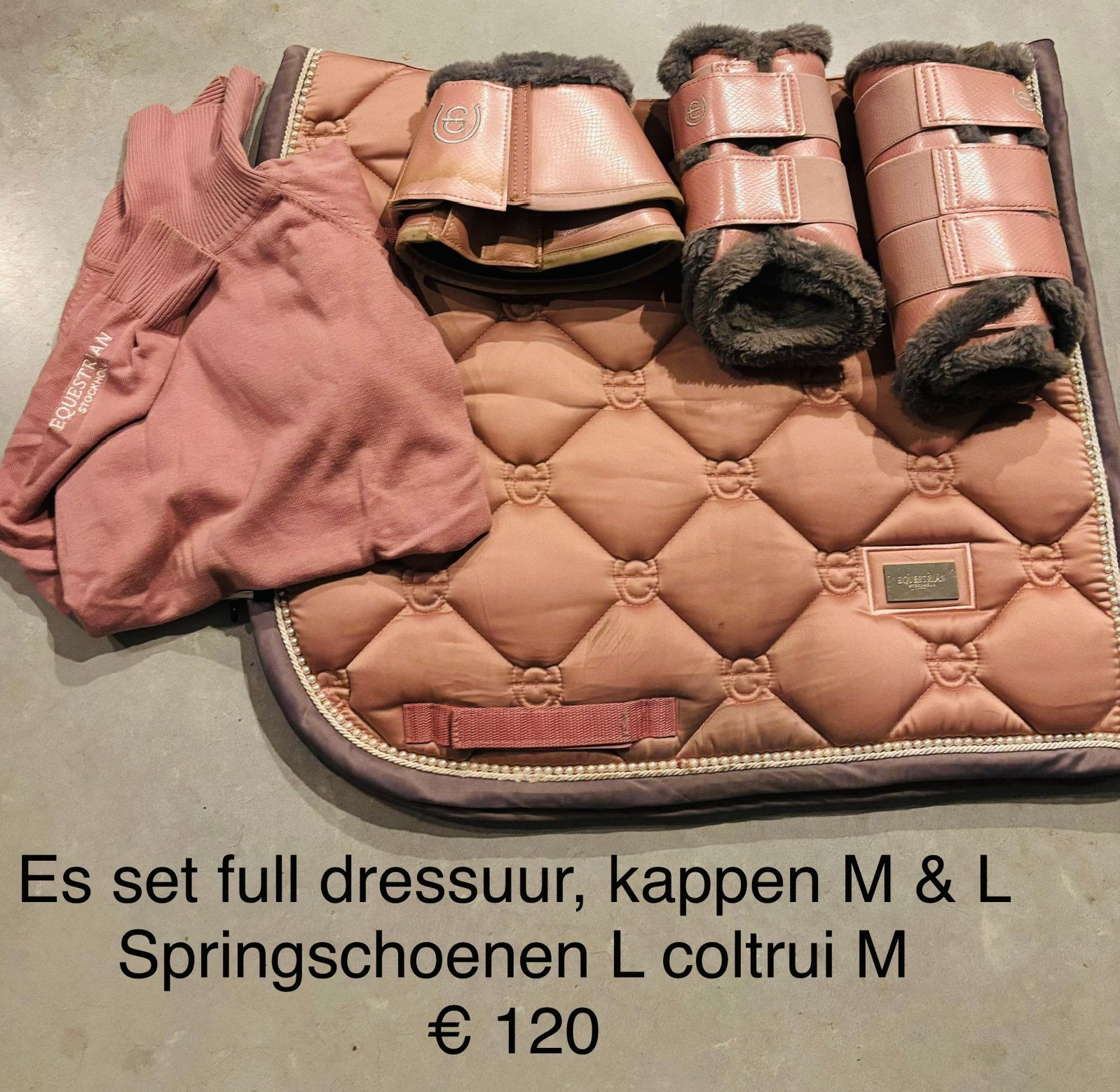 Set es pink pearl, Full (L), Gebruikt, Dressuurdekje, Equestrian Stockholm
