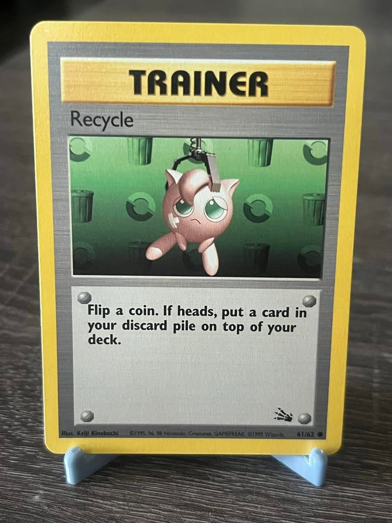 Recycle (61/62) - Fossil  - EX/Good, Ophalen of Verzenden, Gebruikt, Losse kaart