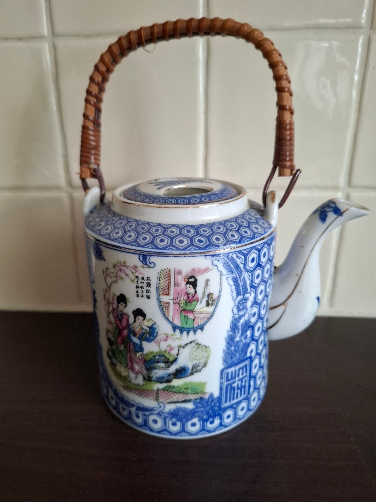 Japanse porseleinen theepot 700 ml, Antiek en Kunst, Ophalen of Verzenden