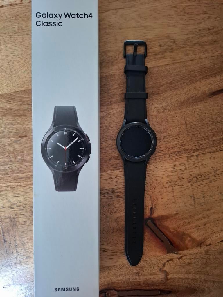 Samsung Galaxy Watch4 Classic - Zwart, Sieraden, Tassen en Uiterlijk, Smartwatches, GPS, Zwart, Ophalen of Verzenden, Zo goed als nieuw