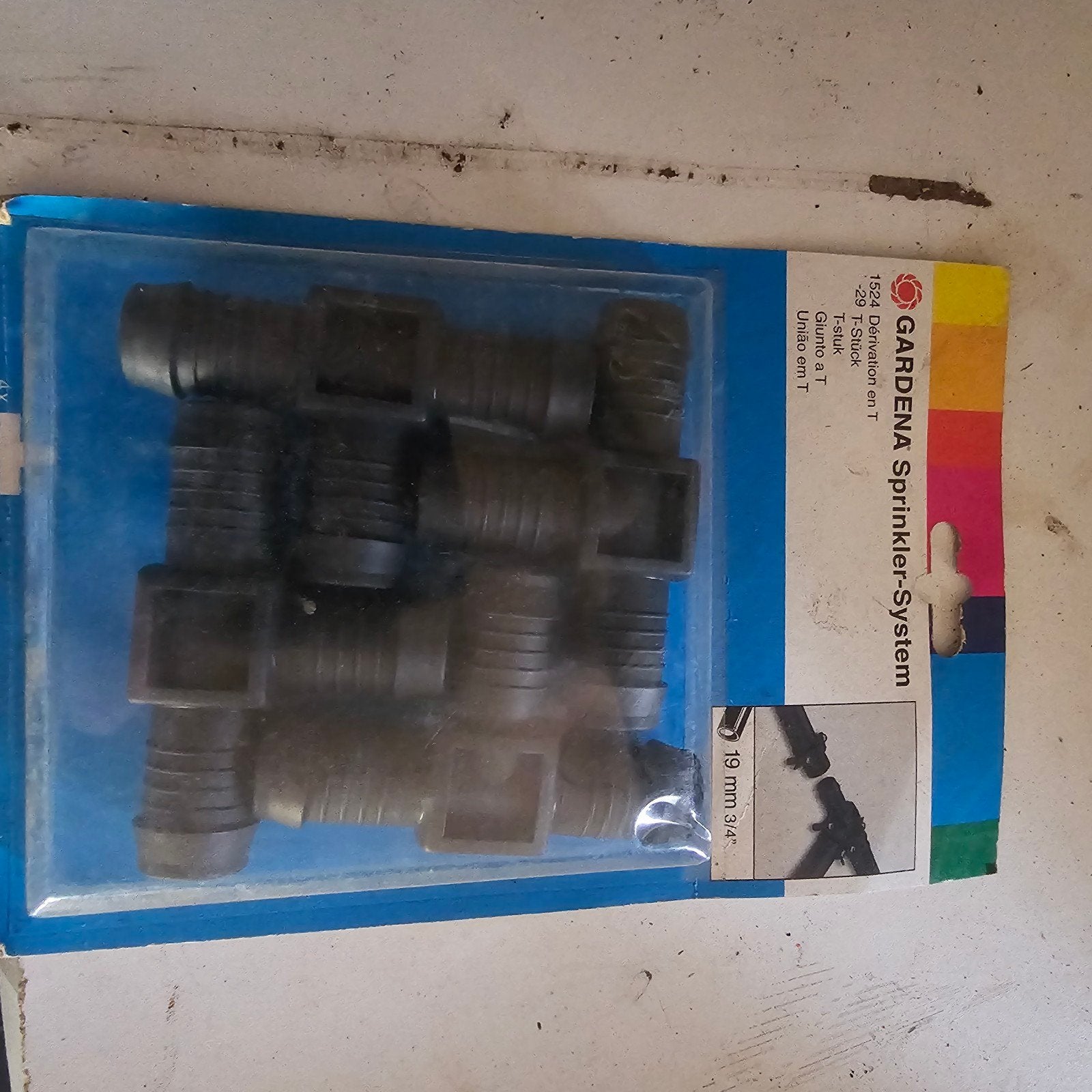 Gardena Sprinkler-System T-stukken 19mm (3/4") - 4 stuks, Ophalen of Verzenden