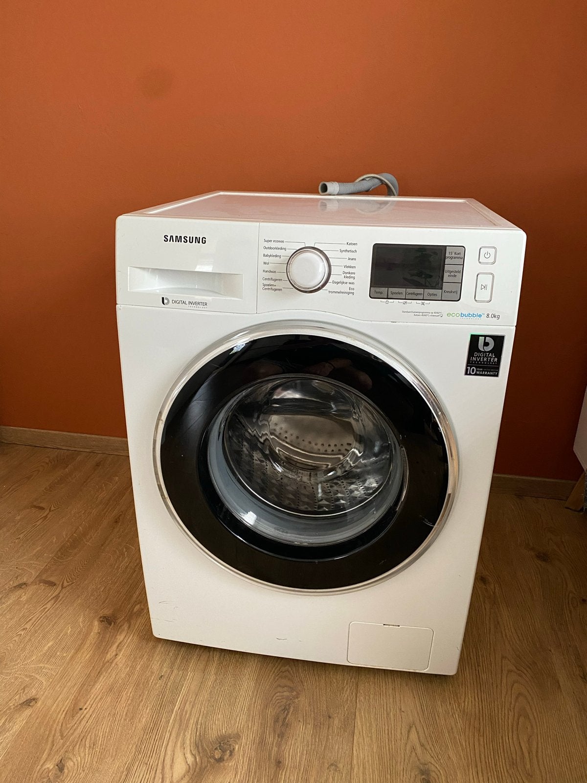 Samsung Wasmachine 8kg EcoBubble Digital Inverter, Ophalen, 1200 tot 1600 toeren, 8 tot 10 kg, Zo goed als nieuw