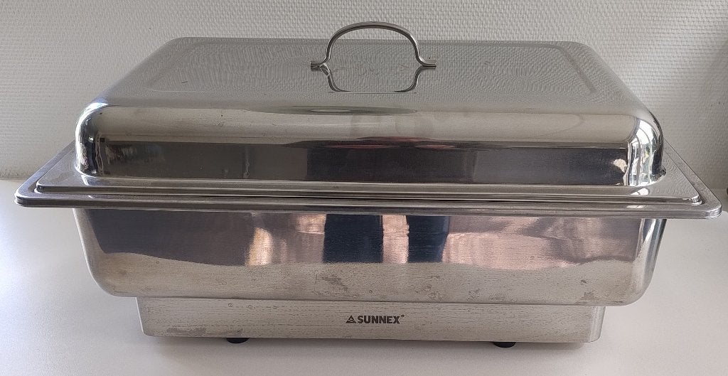 Chafing Dish/ warmhoudbak Sunnex Pollina, Huis en Inrichting, Ophalen of Verzenden, Gebruikt, Metaal, Overige merken