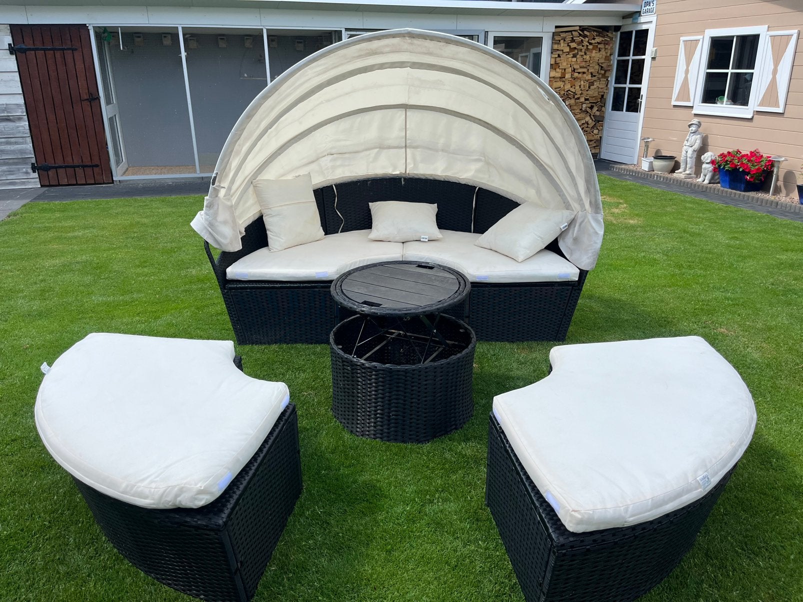 Loungeset, Ophalen, Gebruikt, Bank, Loungeset
