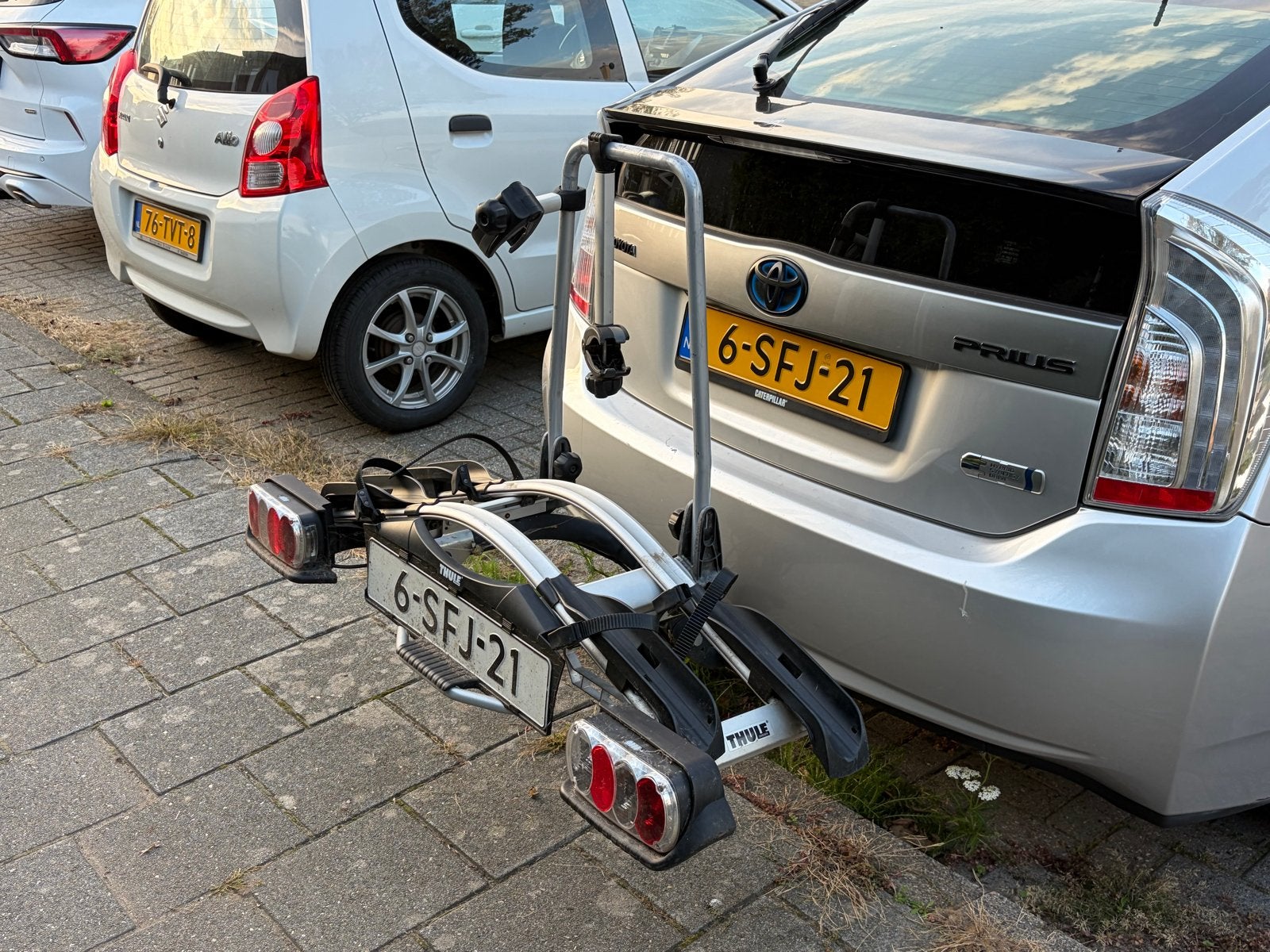 Thule Fietsendrager voor Toyota Prius 3 (achterklep), Ophalen, 2 fietsen, Gebruikt, Achterklepdrager
