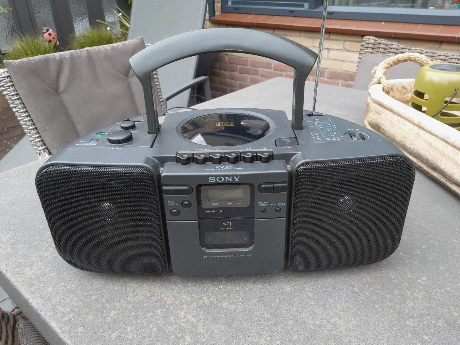 Sony radio, cassette, CD speler, Ophalen of Verzenden, Gebruikt, Radio, Met cd-speler