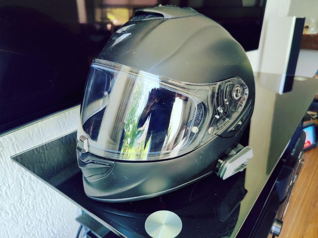 Scorpion Exo 2021 (maat M) motorhelm + Cardo Packtalk Edge, Ophalen of Verzenden, Zo goed als nieuw, Medium, Scorpion