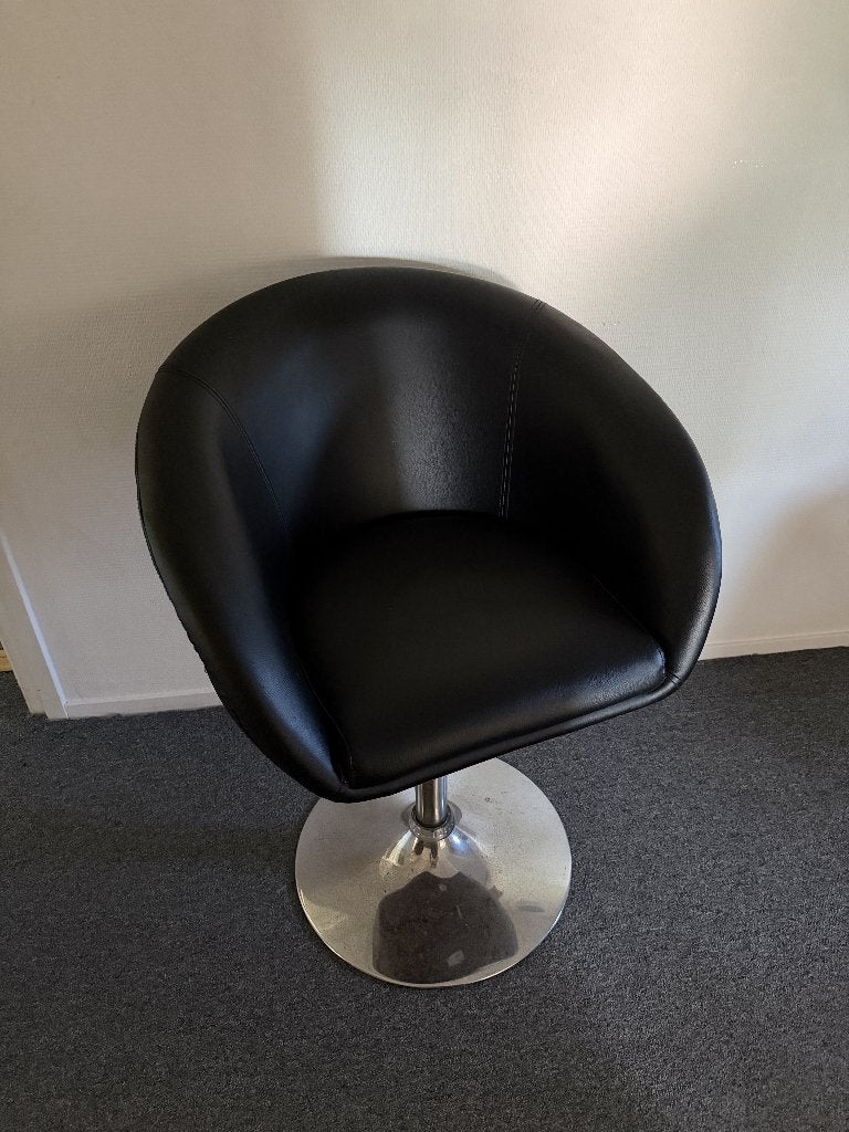 2x Zwarte draaistoelen, Huis en Inrichting, Stoelen, Ophalen, Gebruikt, Twee, Zwart