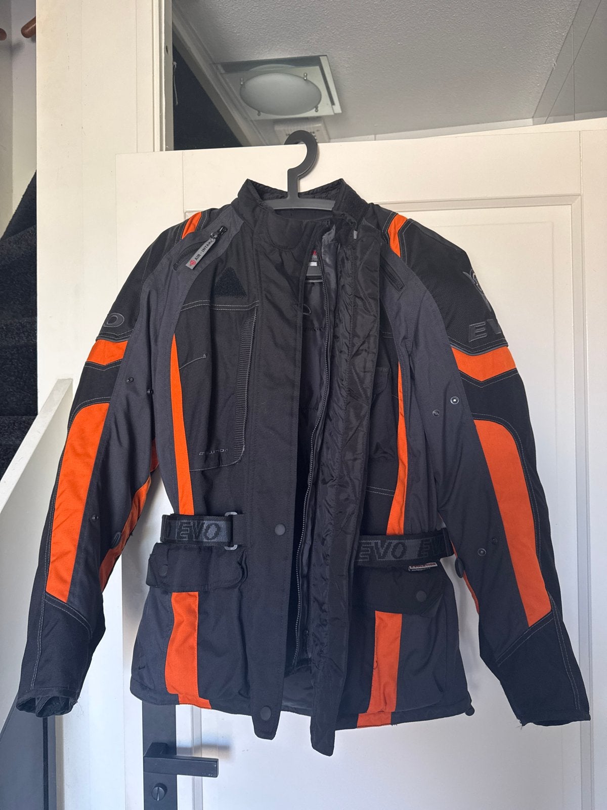 Evolution Motorjas Dames XL - Zwart/Oranje Textiel, Motoren, Kleding | Motorkleding, Ophalen, Tweedehands, Dames, Jas | textiel