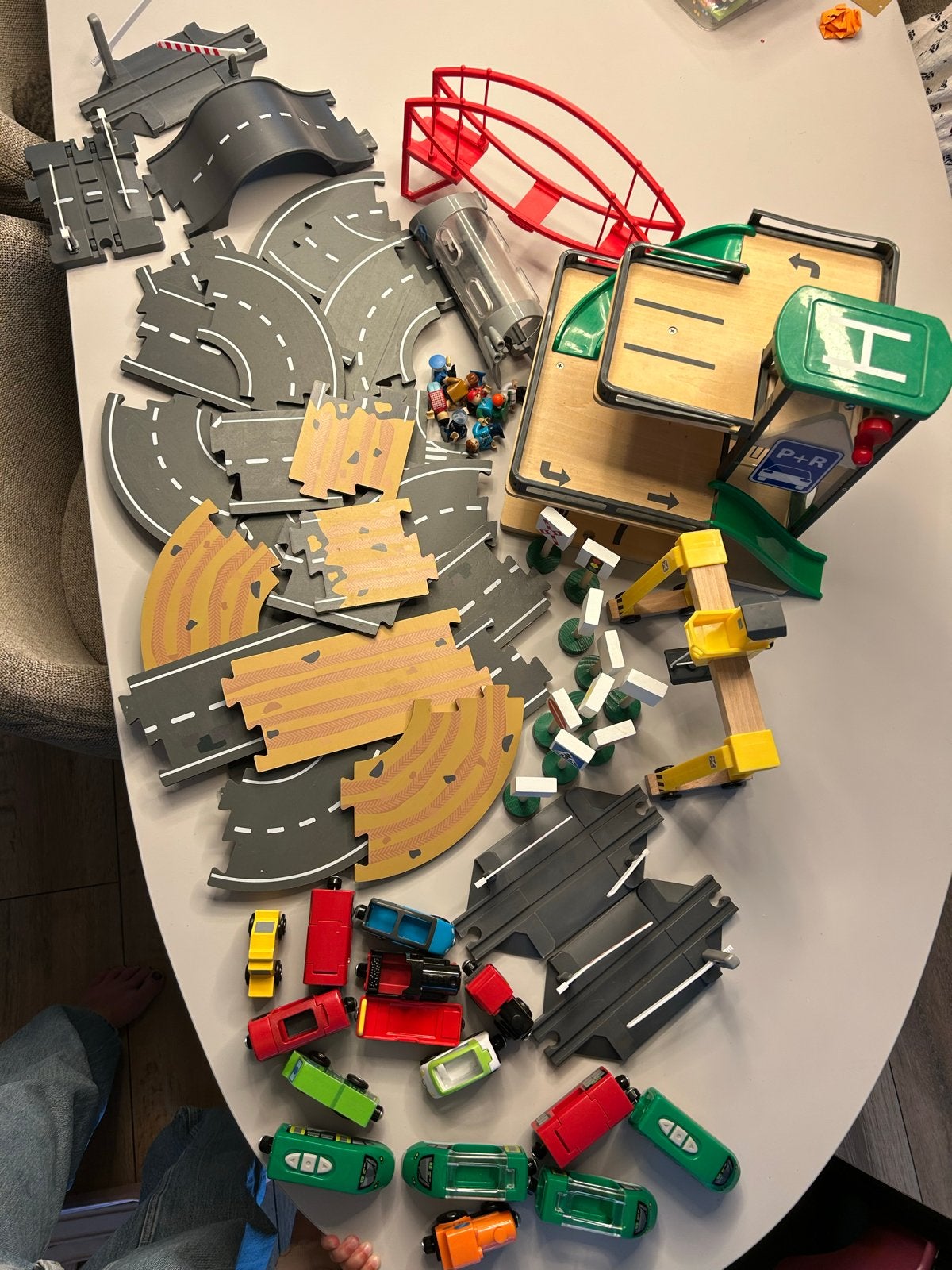 Playtive Houten Treinbaan Mega Set met Auto's en Garage, Kinderen en Baby's, Speelgoed | Houten speelgoed, Ophalen of Verzenden