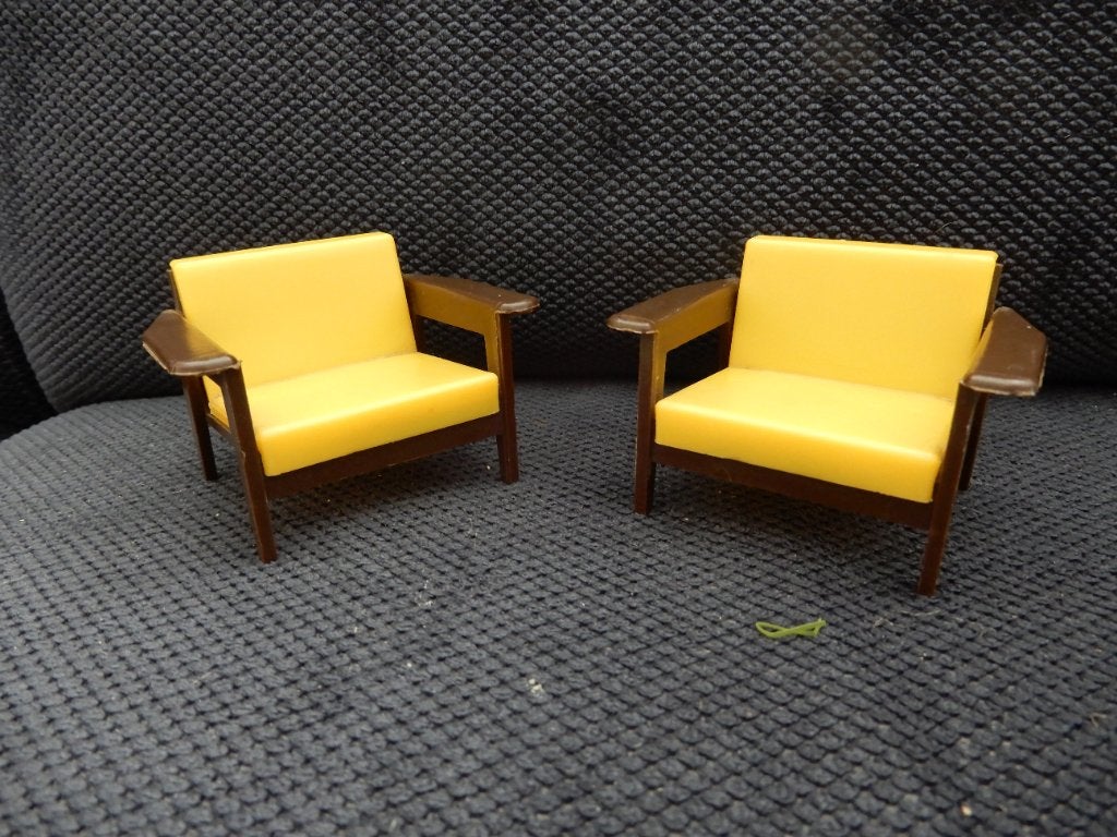 Vintage poppenhuis meubels Lundby Fauteuil, jaren 60-70, Ophalen of Verzenden, Gebruikt, Poppenhuis