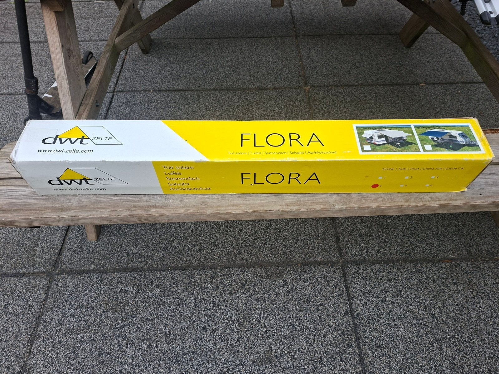 DWT Flora caravan luifel - Maat 4 (350 x 240 cm), Ophalen, Zo goed als nieuw