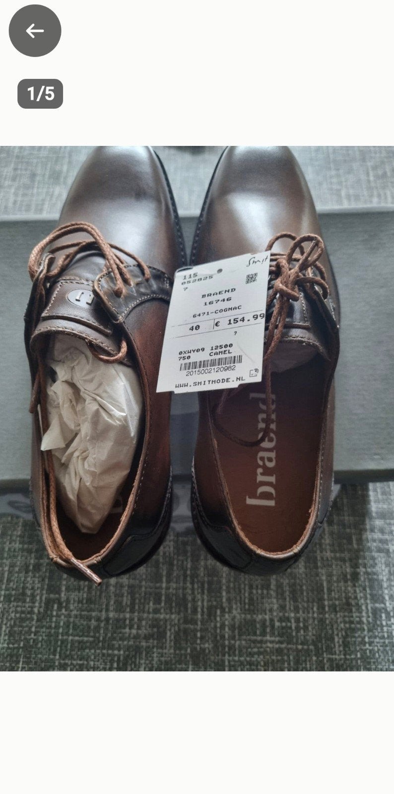 Braend Nette Schoenen Cognac Maat 40, Bruin, Braend, Nieuw, Ophalen of Verzenden