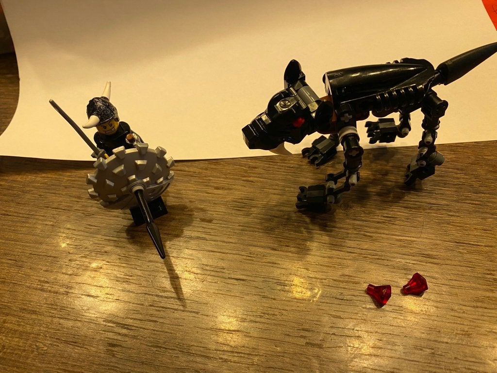 LEGO 7015 – Vikingstrijder tegen Fenriswolf, Lego, Ophalen of Verzenden, Zo goed als nieuw, Compleet