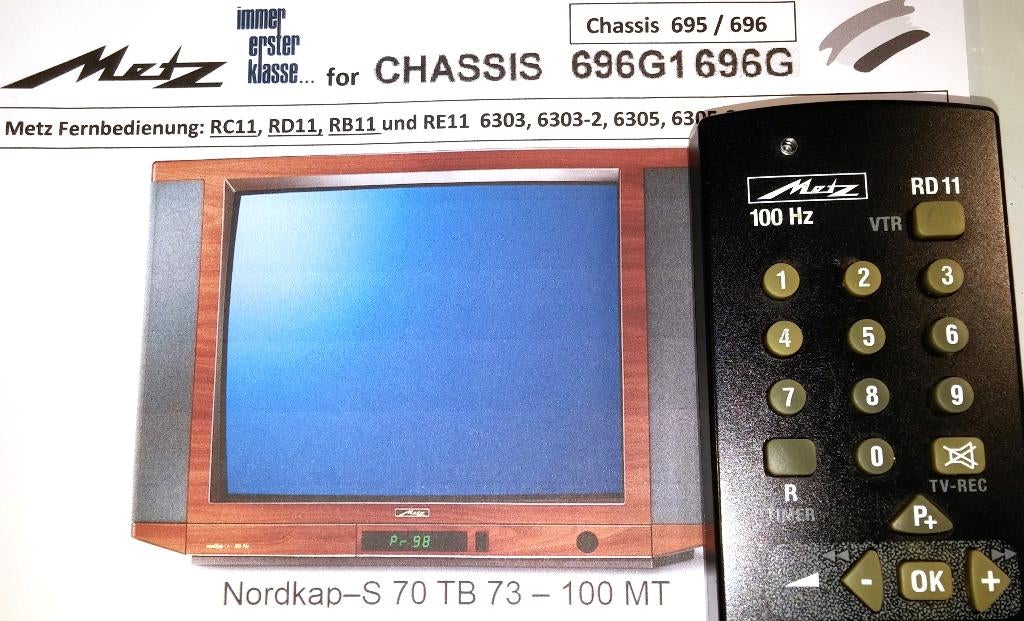 Metz RD11 RC11 RB11 RE11 6305 Fernbedienung Remote Control, Ophalen of Verzenden, Zo goed als nieuw, Origineel, Tv