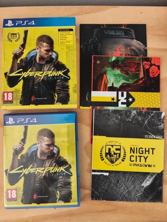Cyberpunk 2077 PS4 - Inclusief extra's day one edition, Vanaf 18 jaar, 1 speler, Ophalen of Verzenden, Zo goed als nieuw