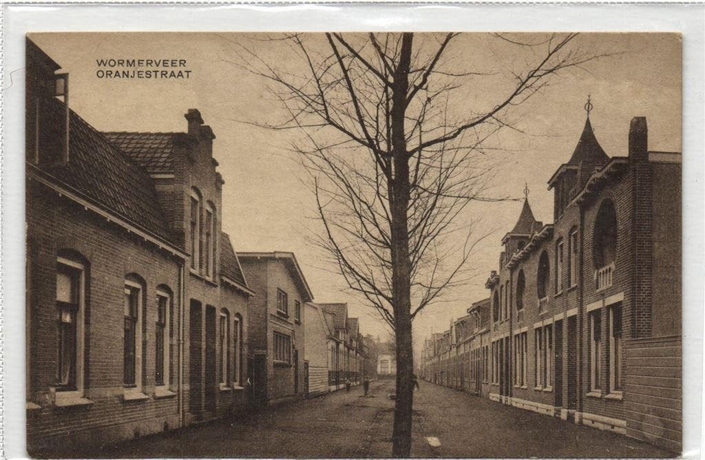 Wormerveer, Oranjestraat - ongelopen, Ophalen of Verzenden, 1920 tot 1940, Ongelopen, Noord-Holland