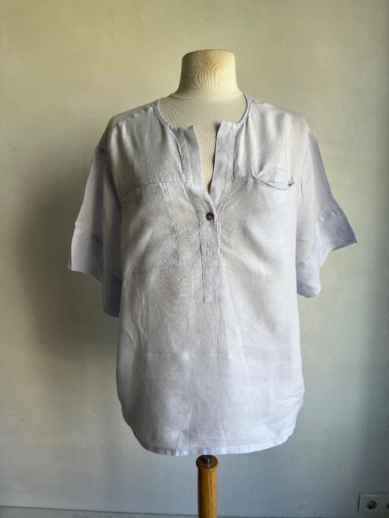 humanoid top grijs blauw, Maat 38/40 (M), Humanoid, Zo goed als nieuw, Korte mouw