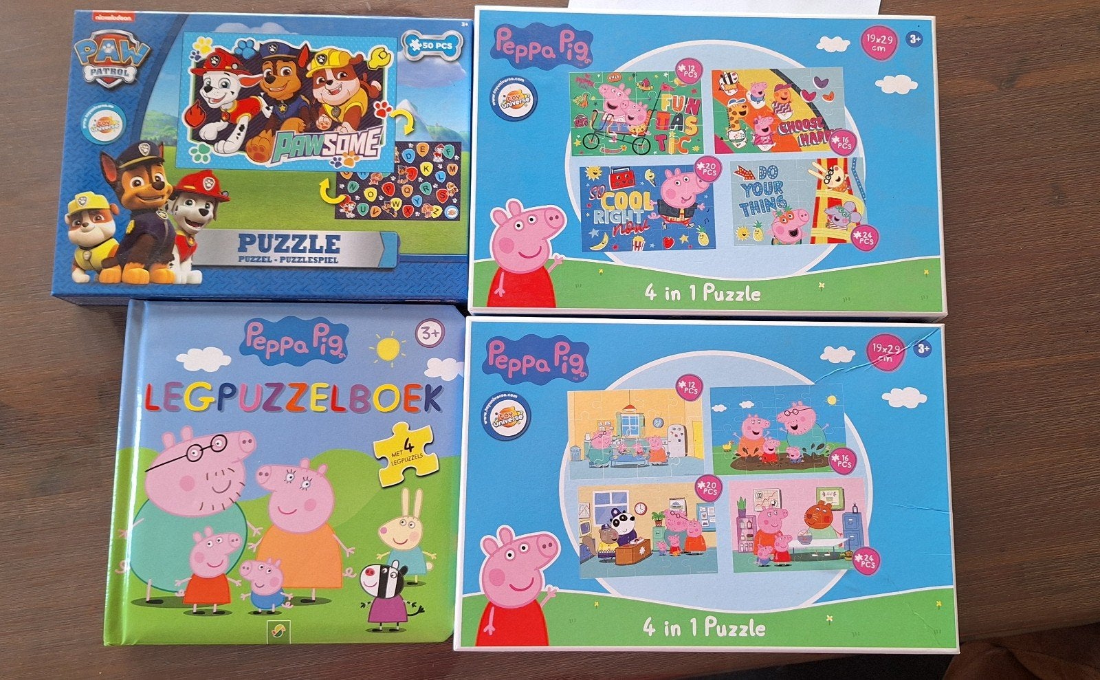 Peppa Pig en Paw Patrol Puzzel Collectie, Ophalen of Verzenden, 10 tot 50 stukjes, Gebruikt, 2 tot 4 jaar