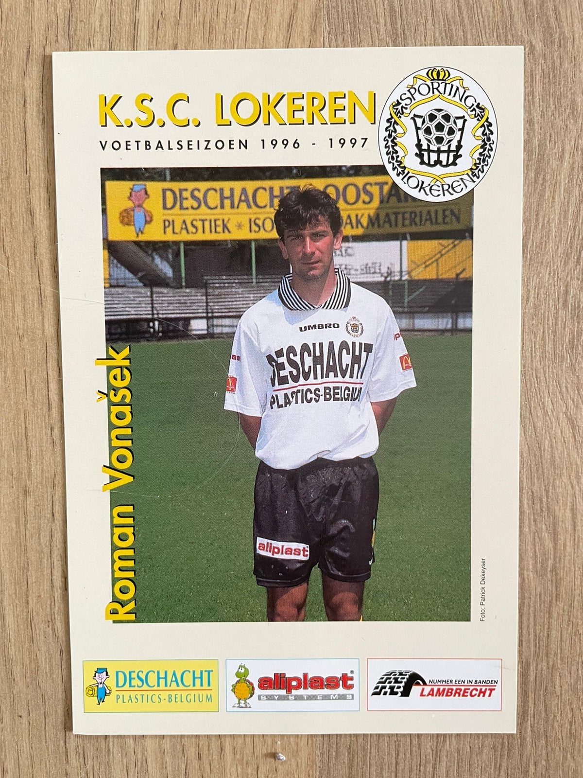 Fotokaart Roman Vonasek (Lokeren)., Ophalen of Verzenden, Nieuw, Buitenlandse clubs, Spelerskaart