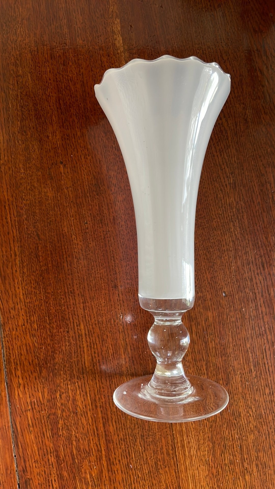 Glazen / melkglas vaas, Ophalen