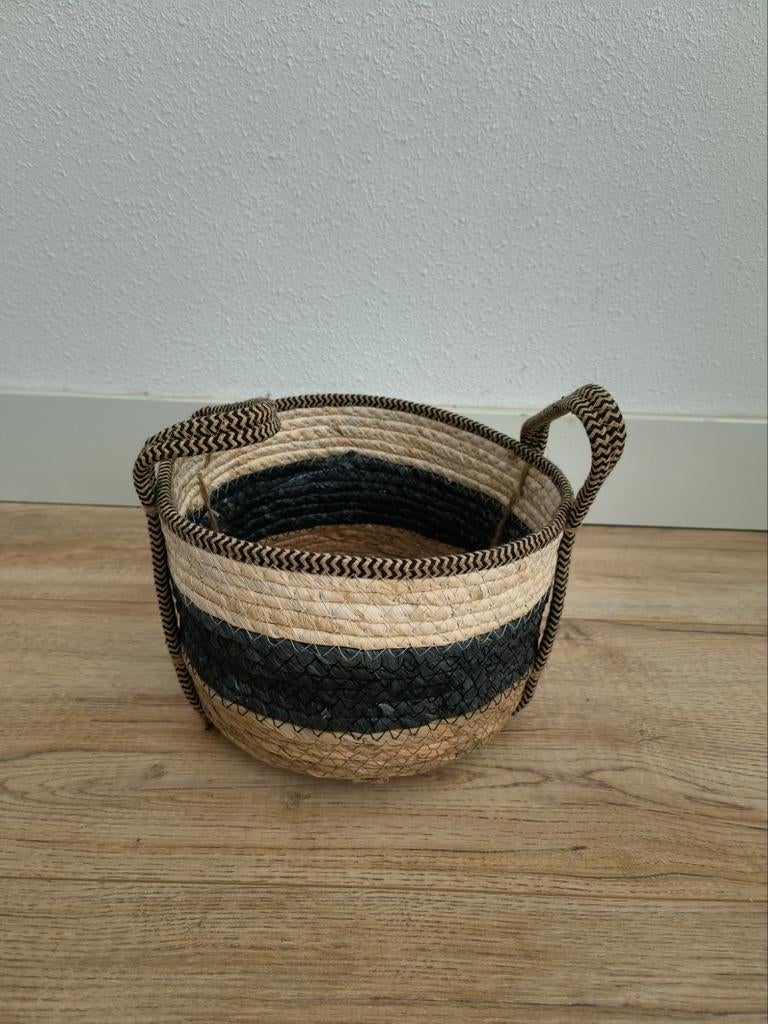 Mand, Ophalen of Verzenden, Rond, Riet