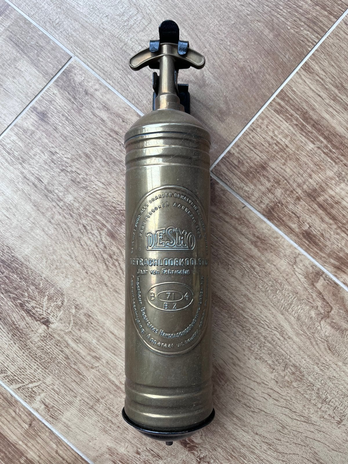 Vintage koperen brandblusser, Ophalen of Verzenden, Zo goed als nieuw