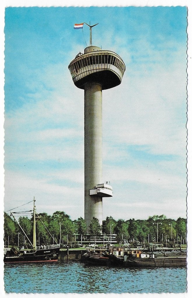 Rotterdam Euromast Ansichtkaart uit jaren 60 ( B6747), Verzamelen, Ophalen of Verzenden, 1960 tot 1980, Gelopen, Zuid-Holland