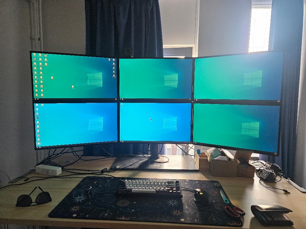 Top staat pc met 6 schermen setup, Zo goed als nieuw, 2 TB, Gaming, SSD