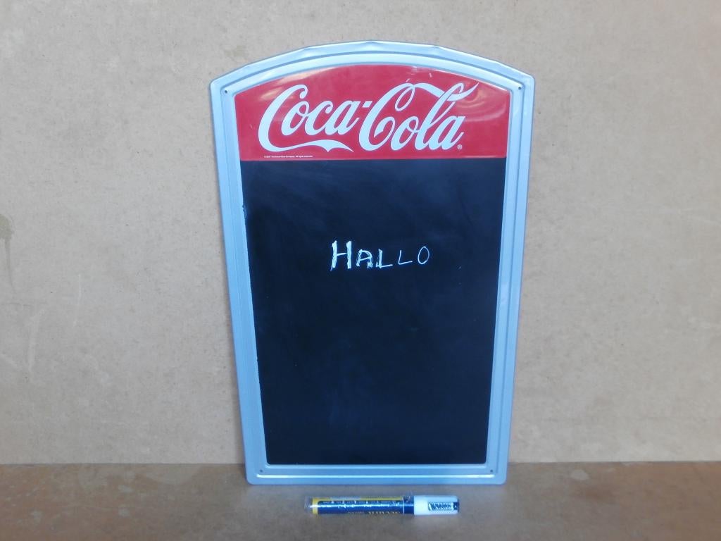 Coca Cola menubord + stift reclame menu bord krijtbord 45x30, Ophalen of Verzenden, Gebruikt, Reclamebord