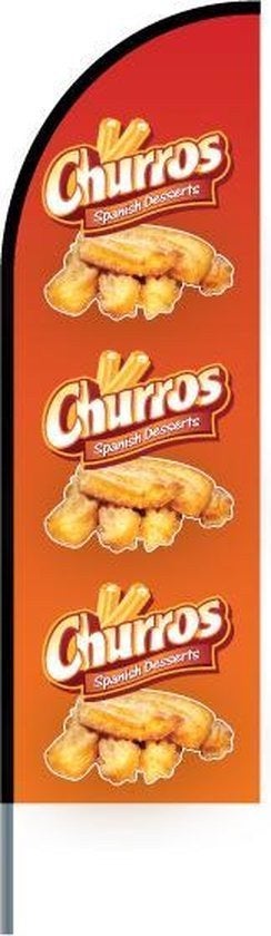churros beache vlag 1x gebruikt, Diversen, Vlaggen en Wimpels, Ophalen of Verzenden