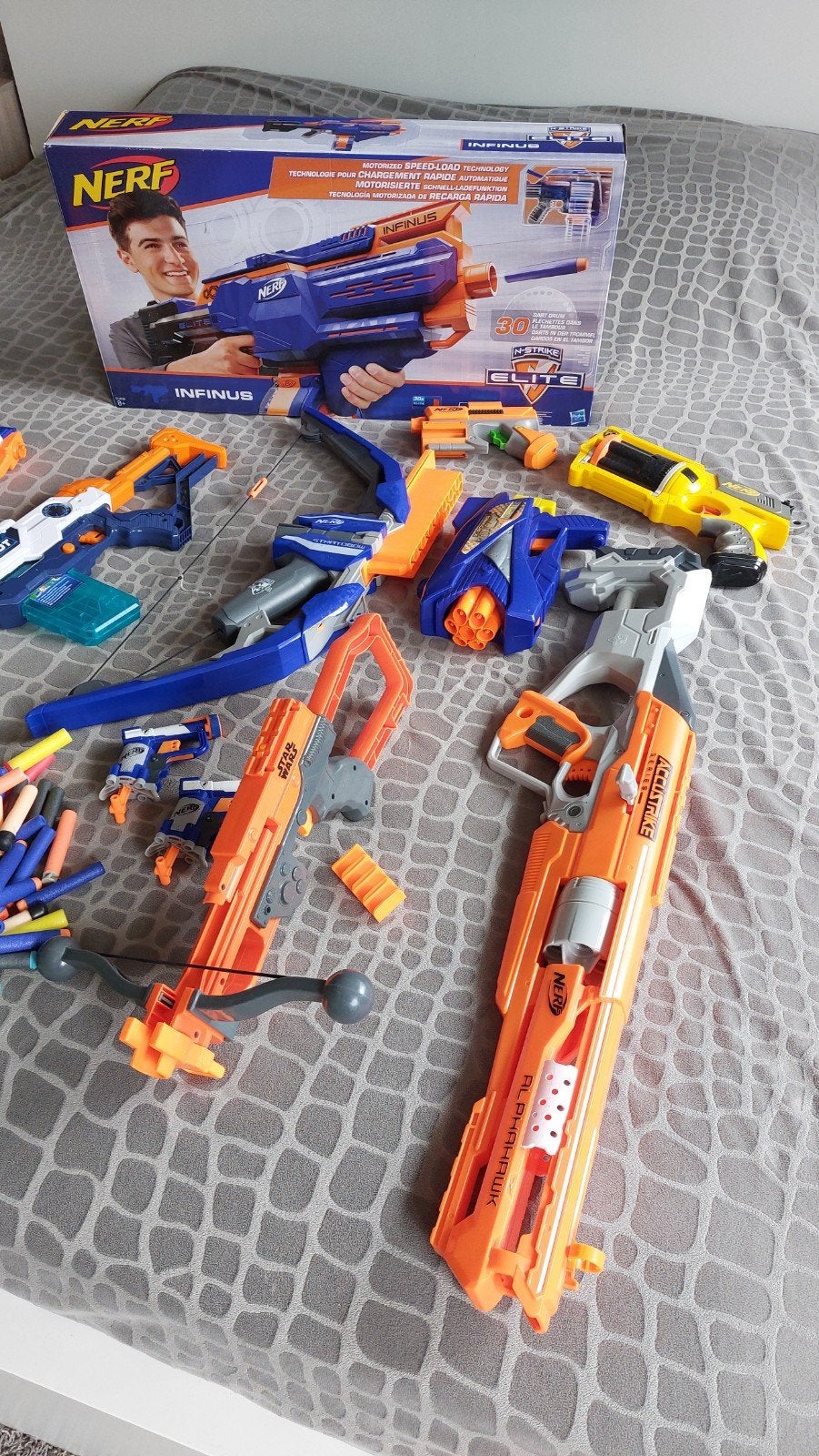 Grote Nerf Blaster Collectie met Accessoires en Darts, Ophalen, Gebruikt