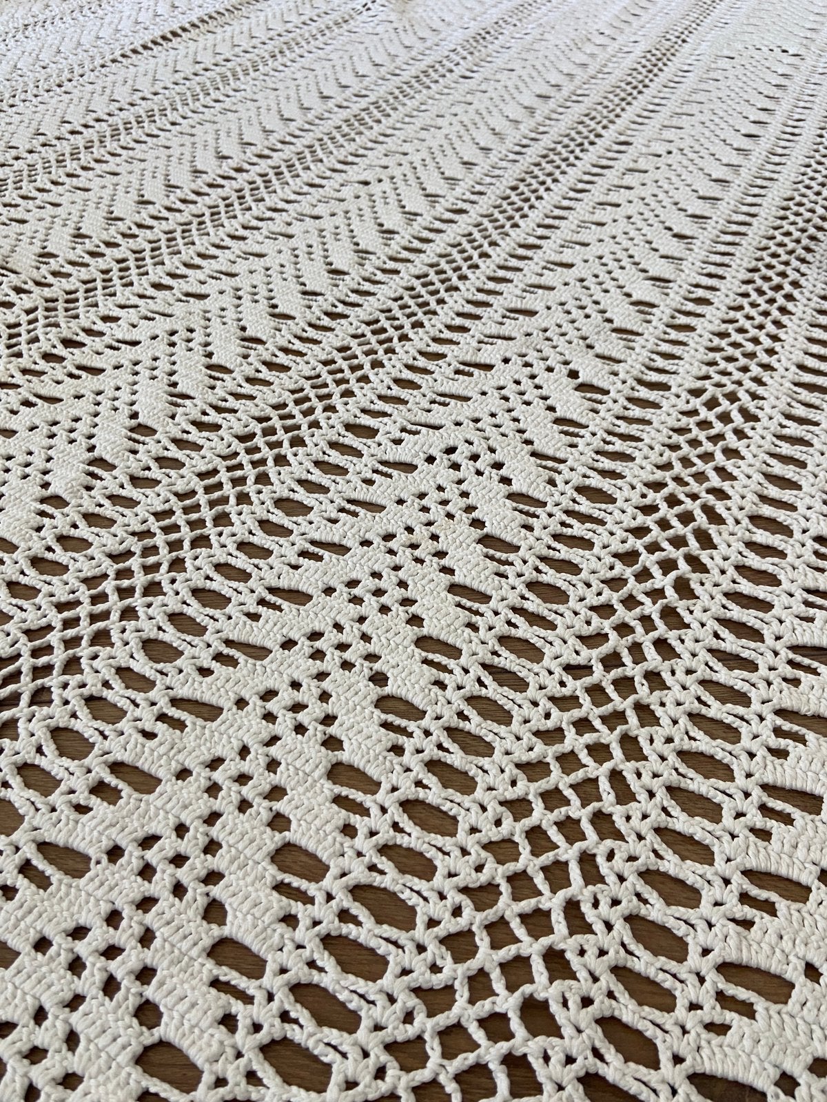 Ouderwetse witte gehaakte sprei 175 x 215 nr. 2, Antiek en Kunst, Ophalen of Verzenden